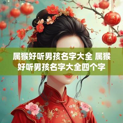 属猴好听男孩名字大全 属猴好听男孩名字大全四个字