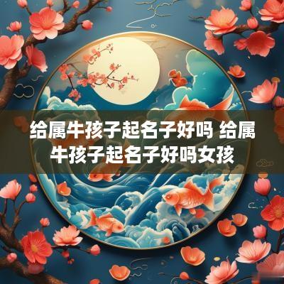 给属牛孩子起名子好吗 给属牛孩子起名子好吗女孩