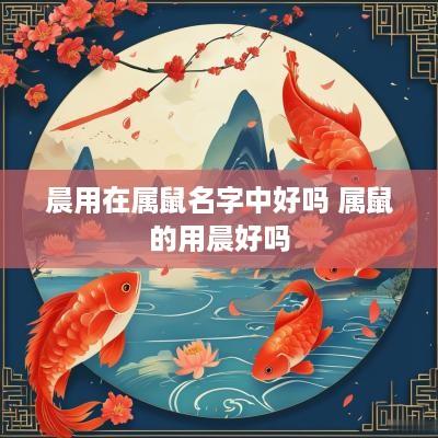 晨用在属鼠名字中好吗 属鼠的用晨好吗