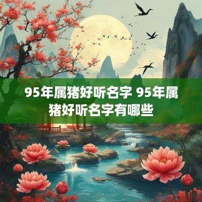 95年属猪好听名字 95年属猪好听名字有哪些
