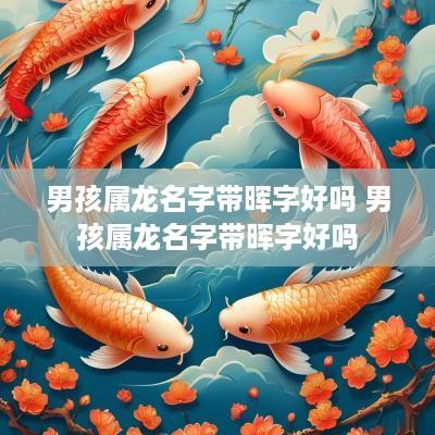 男孩属龙名字带晖字好吗 男孩属龙名字带晖字好吗