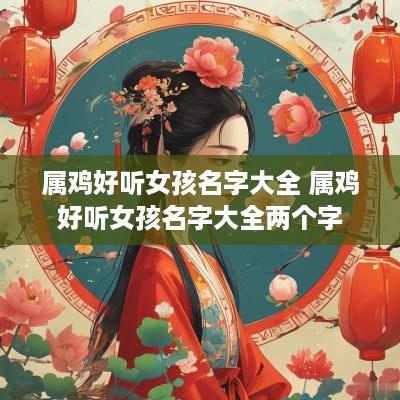 属鸡好听女孩名字大全 属鸡好听女孩名字大全两个字