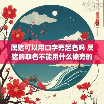 属猪可以用口字旁起名吗 属猪的取名不能用什么偏旁的字