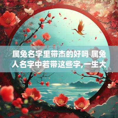 属兔名字里带杰的好吗 属兔人名字中若带这些字,一生大富大贵