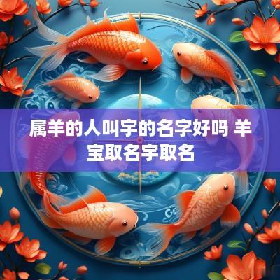 属羊的人叫宇的名字好吗 羊宝取名宇取名 属羊的人叫宇的名字好吗 羊宝取名宇取名