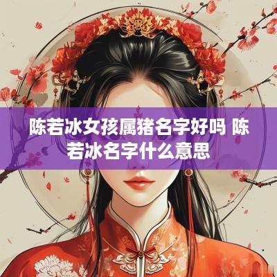 陈若冰女孩属猪名字好吗 陈若冰名字什么意思