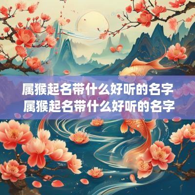 属猴起名带什么好听的名字 属猴起名带什么好听的名字女孩