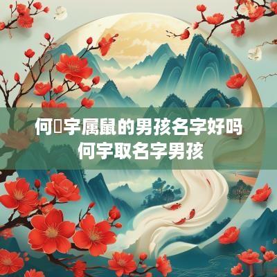 何瑱宇属鼠的男孩名字好吗 何宇取名字男孩