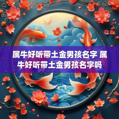 属牛好听带土金男孩名字 属牛好听带土金男孩名字吗