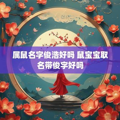 属鼠名字俊浩好吗 鼠宝宝取名带俊字好吗