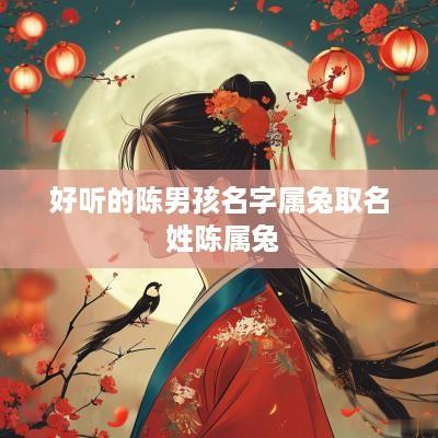 好听的陈男孩名字属兔取名 姓陈属兔