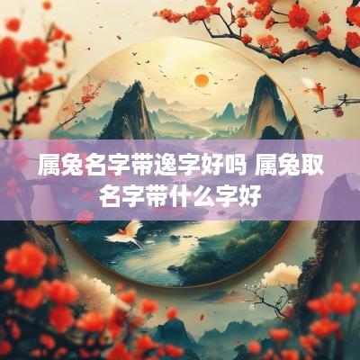 属兔名字带逸字好吗 属兔取名字带什么字好