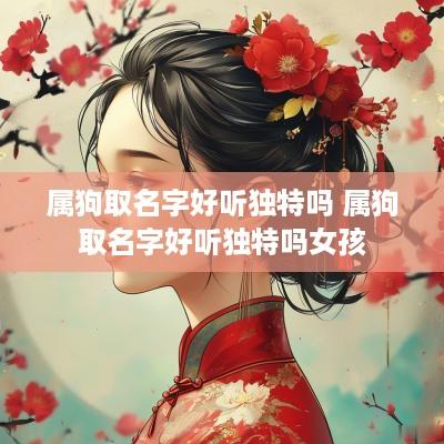 属狗取名字好听独特吗 属狗取名字好听独特吗女孩