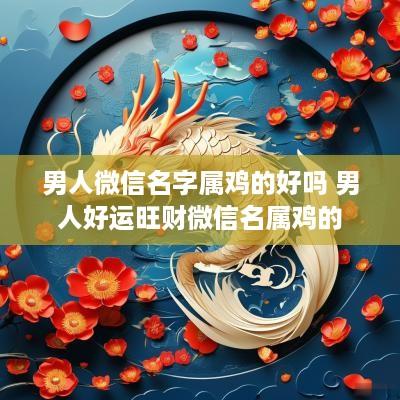 男人微信名字属鸡的好吗 男人好运旺财微信名属鸡的