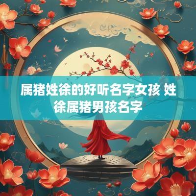 属猪姓徐的好听名字女孩 姓徐属猪男孩名字