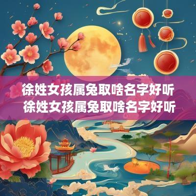徐姓女孩属兔取啥名字好听 徐姓女孩属兔取啥名字好听点