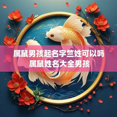 属鼠男孩起名字竺姓可以吗 属鼠姓名大全男孩