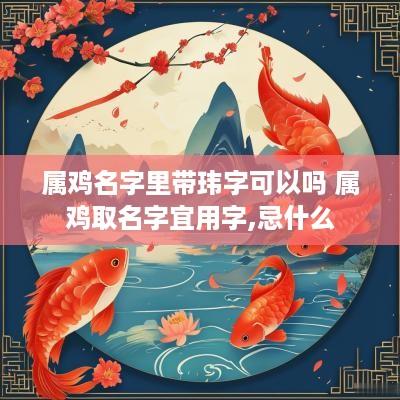 属鸡名字里带玮字可以吗 属鸡取名字宜用字,忌什么