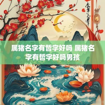 属猪名字有哲字好吗 属猪名字有哲字好吗男孩