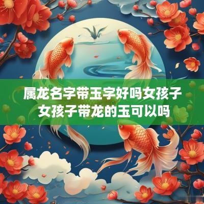 属龙名字带玉字好吗女孩子 女孩子带龙的玉可以吗