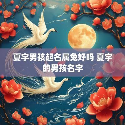 夏字男孩起名属兔好吗 夏字的男孩名字