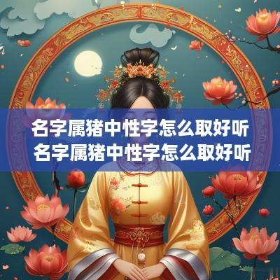 名字属猪中性字怎么取好听 名字属猪中性字怎么取好听点