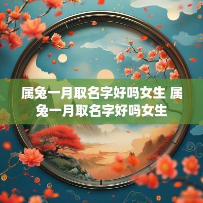 属兔一月取名字好吗女生 属兔一月取名字好吗女生