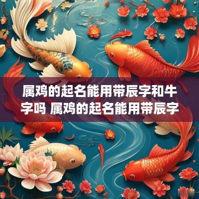 属鸡的起名能用带辰字和牛字吗 属鸡的起名能用带辰字和牛字吗好吗