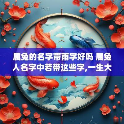 属兔的名字带雨字好吗 属兔人名字中若带这些字,一生大富大贵