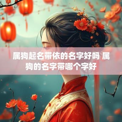 属狗起名带依的名字好吗 属狗的名字带哪个字好