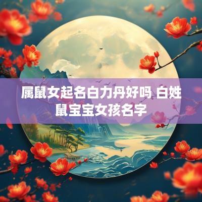 属鼠女起名白力丹好吗 白姓鼠宝宝女孩名字