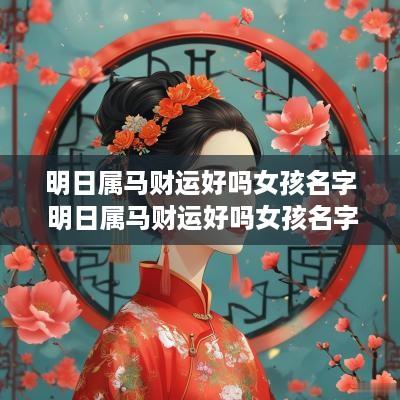 明日属马财运好吗女孩名字 明日属马财运好吗女孩名字叫什么