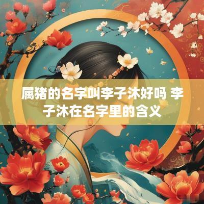 属猪的名字叫李子沐好吗 李子沐在名字里的含义