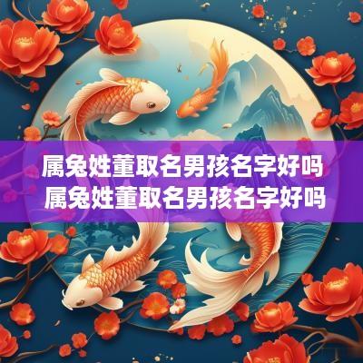 属兔姓董取名男孩名字好吗 属兔姓董取名男孩名字好吗