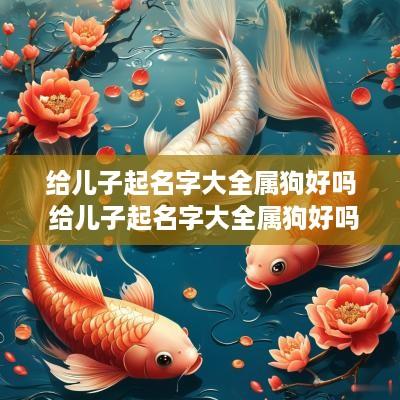 给儿子起名字大全属狗好吗 给儿子起名字大全属狗好吗男孩