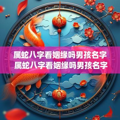 属蛇八字看姻缘吗男孩名字 属蛇八字看姻缘吗男孩名字大全