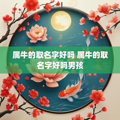 属牛的取名字好吗 属牛的取名字好吗男孩