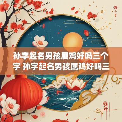 孙字起名男孩属鸡好吗三个字 孙字起名男孩属鸡好吗三个字的名字