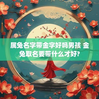 属兔名字带金字好吗男孩 金兔取名要带什么才好?