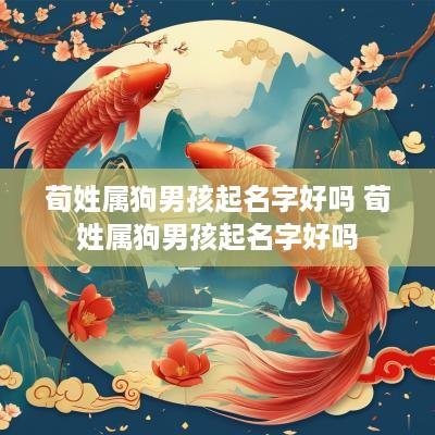 荀姓属狗男孩起名字好吗 荀姓属狗男孩起名字好吗