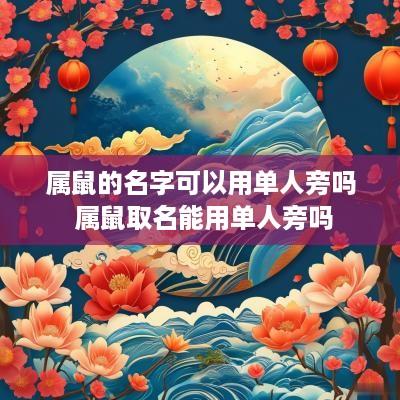 属鼠的名字可以用单人旁吗 属鼠取名能用单人旁吗