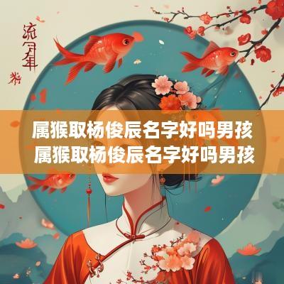属猴取杨俊辰名字好吗男孩 属猴取杨俊辰名字好吗男孩子