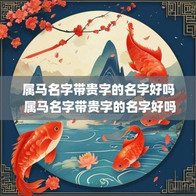 属马名字带贵字的名字好吗 属马名字带贵字的名字好吗男孩