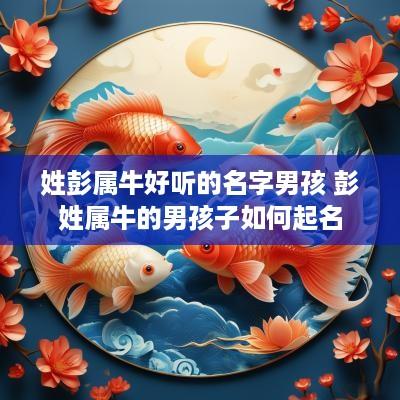 姓彭属牛好听的名字男孩 彭姓属牛的男孩子如何起名