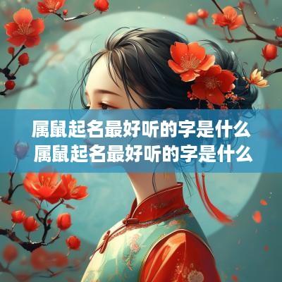 属鼠起名最好听的字是什么 属鼠起名最好听的字是什么名字