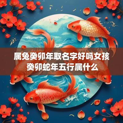属兔癸卯年取名字好吗女孩 癸卯蛇年五行属什么