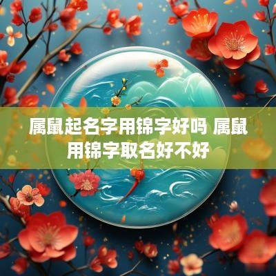 属鼠起名字用锦字好吗 属鼠用锦字取名好不好