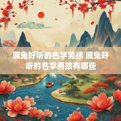 属兔好听的名字男孩 属兔好听的名字男孩有哪些
