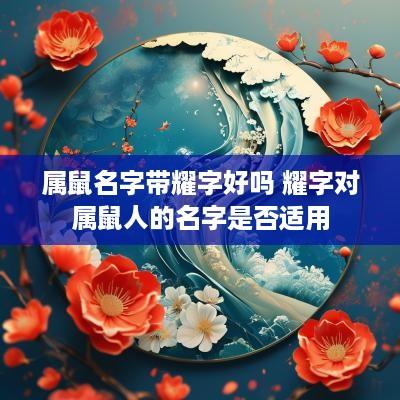 属鼠名字带耀字好吗 耀字对属鼠人的名字是否适用