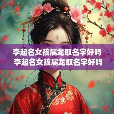 李起名女孩属龙取名字好吗 李起名女孩属龙取名字好吗